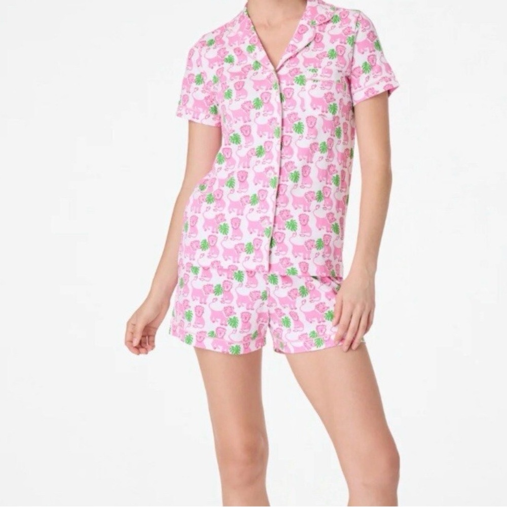 Roller Rabbit Pink and Green Women's Pajama Set